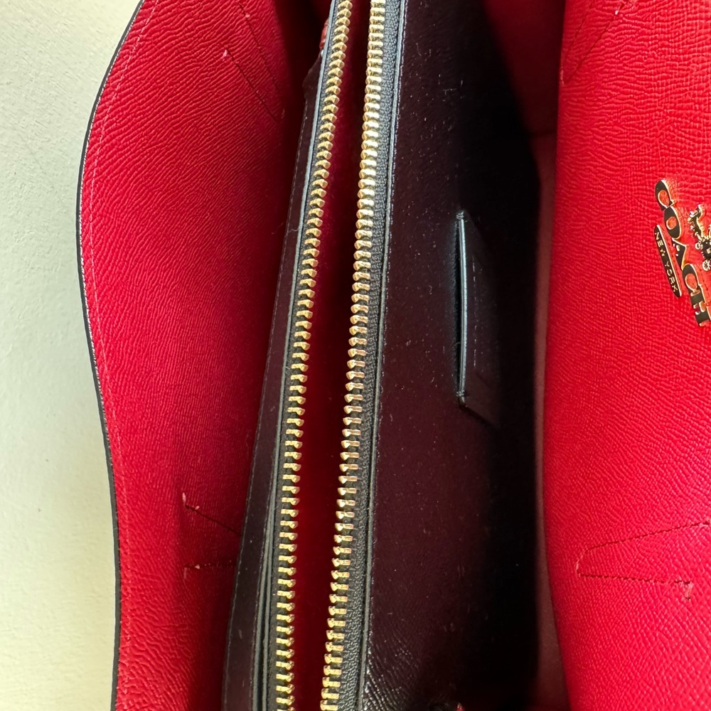 Black Coach bag with Gold tone hardware. - Picture 3 of 8